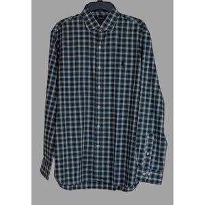 Polo Ralph Lauren Custom Fit Pure Press Plaid Button Up Dress Shirt Size 17.5/44